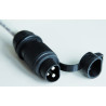 Prise mâle raccordement batterie 3 broches selon din 9680, 6-24 v, 25 a max, ip54 - 710229