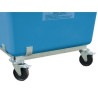 Bac PFV sur roulettes 200 litres haut bleu - 77636