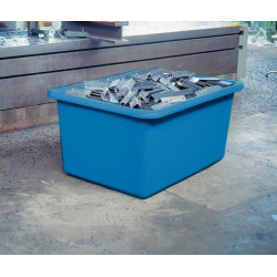 Bac PFV sur roulettes 200 litres haut bleu - 77636