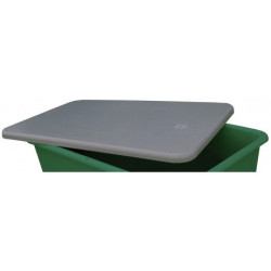 Couvercle plat gris pour bac de capacité 550 Litres - 71172