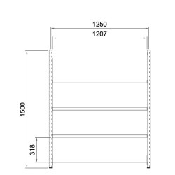 Niveau complémentaire pour rayonnage 90096 - 90099