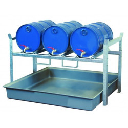 Rayonnage métallique 800 pour 3 fûts 60 litres - 77674F