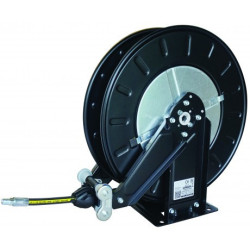 Enrouleur automatique graisse carrossé ouvert - 15 m de flexible caoutchouc DN 8 - 790764