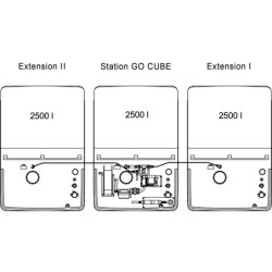 Extension II : Cuve stockage gasoil double paroi 2500 L pour cuve gasoil CUBE IS 7 500 L - 790685