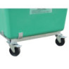 Bac PFV sur roulettes 200 litres haut vert - 71194