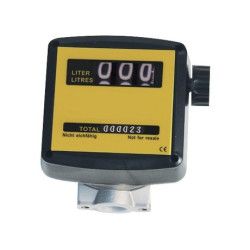 Compteur mécanique K33 pour huiles, 120 l/min avec mamelon laiton 1" - 78728M